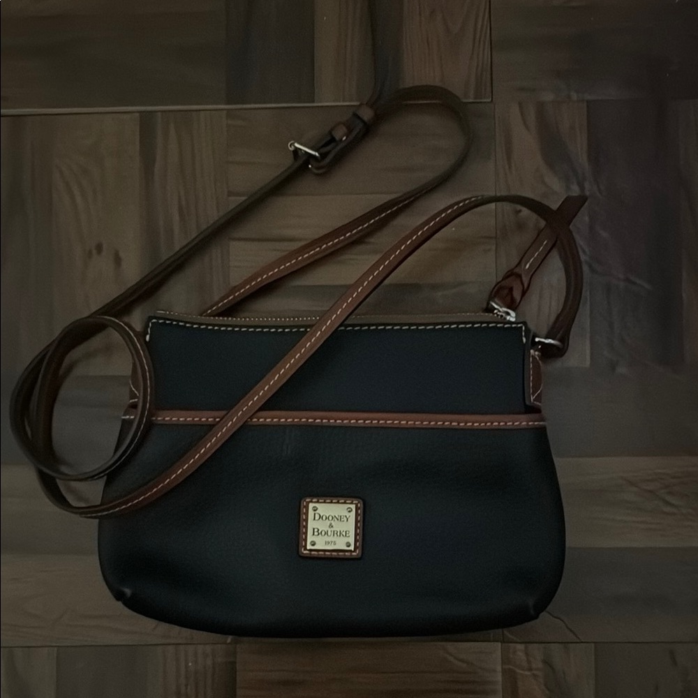 Dooney & Bourke Black and Brown Crossbody Bag